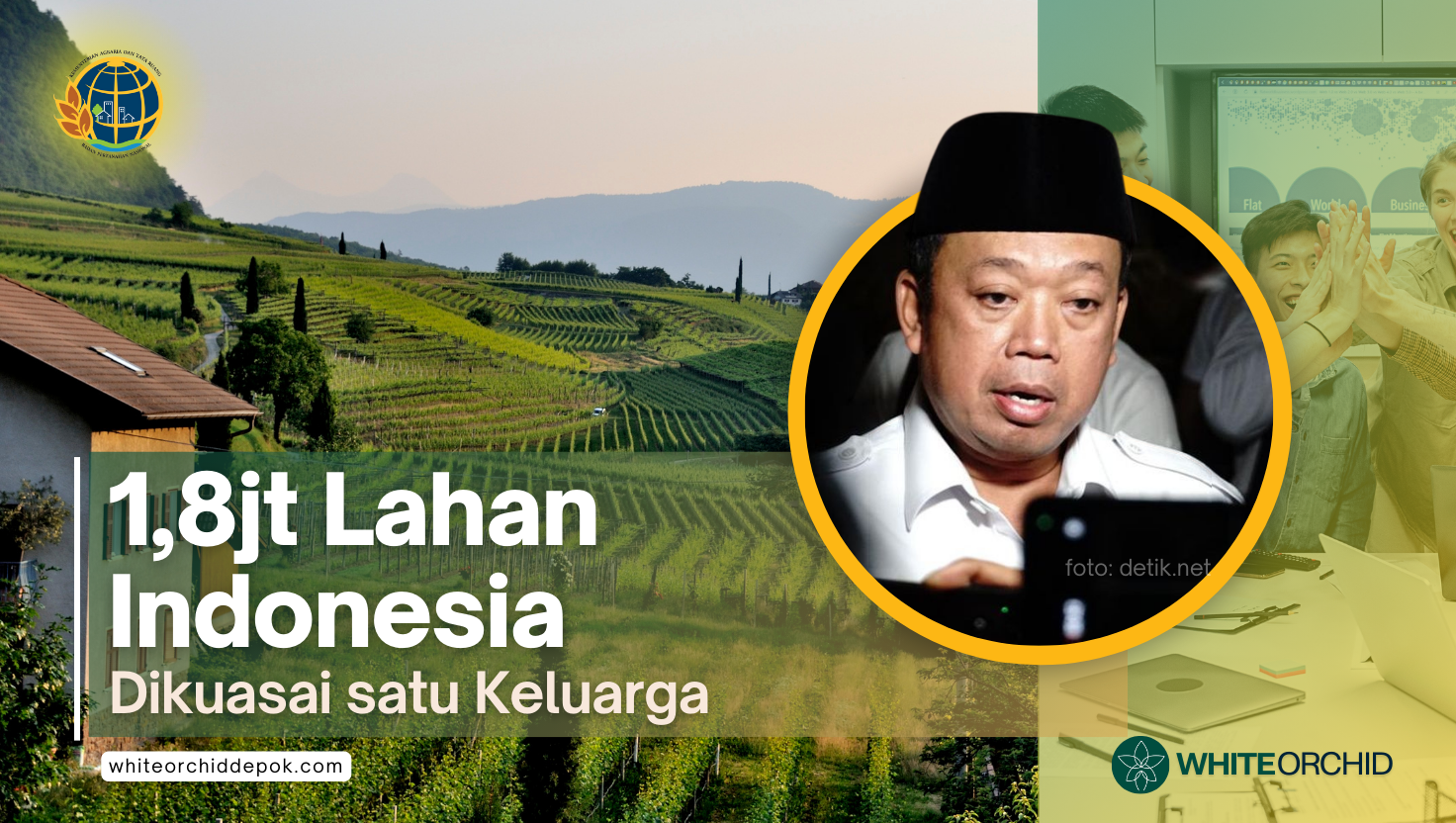 1,8 Juta Hektare Tanah Dikuasai 1 Keluarga