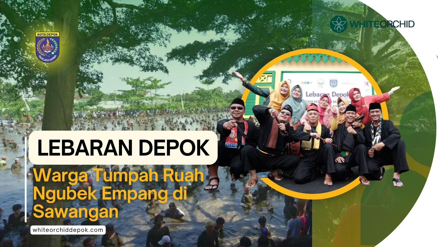 Ribuan Warga Tumpah Ruah Ngubek Empang di Sawangan